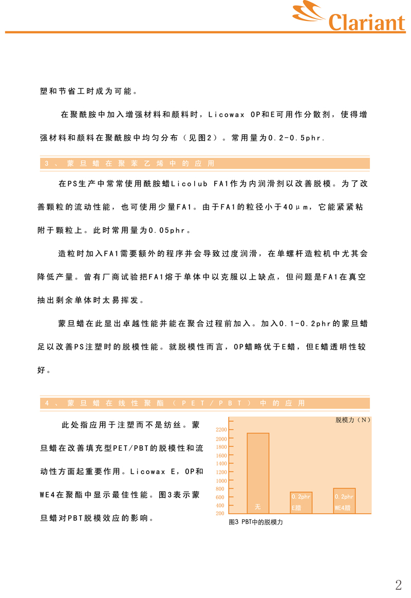 蒙坦蜡 - 其他塑料